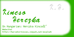 kincso herczka business card